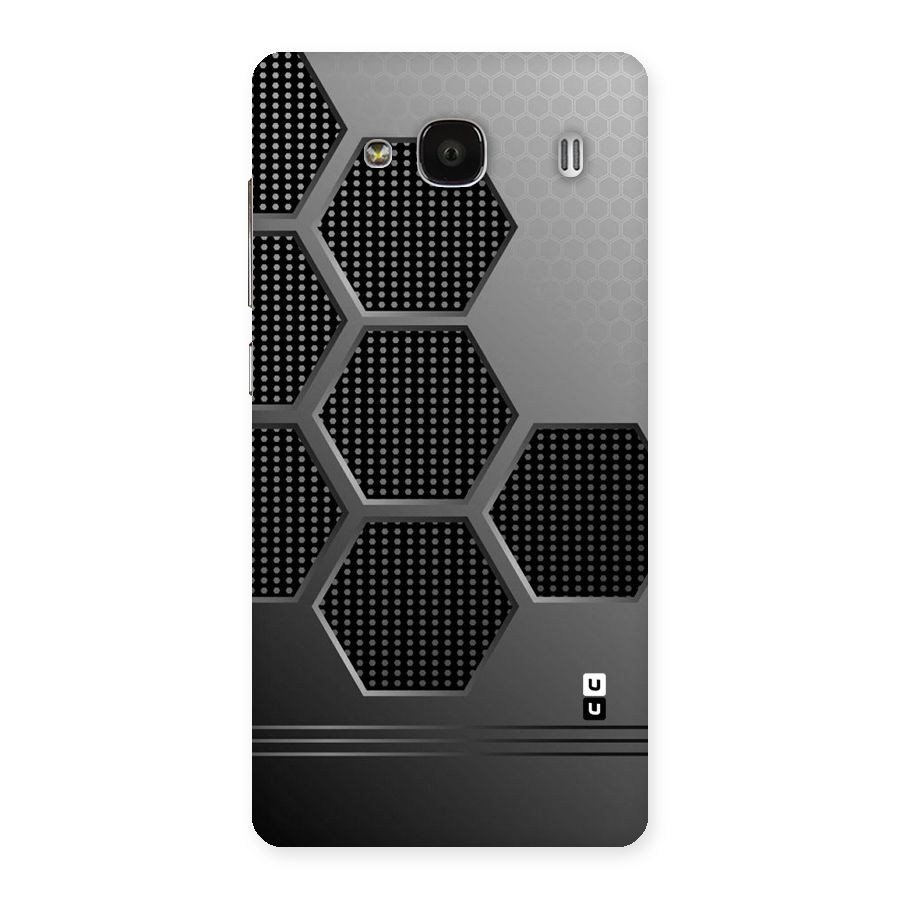 Grey Black Hexa Back Case for Redmi 2s