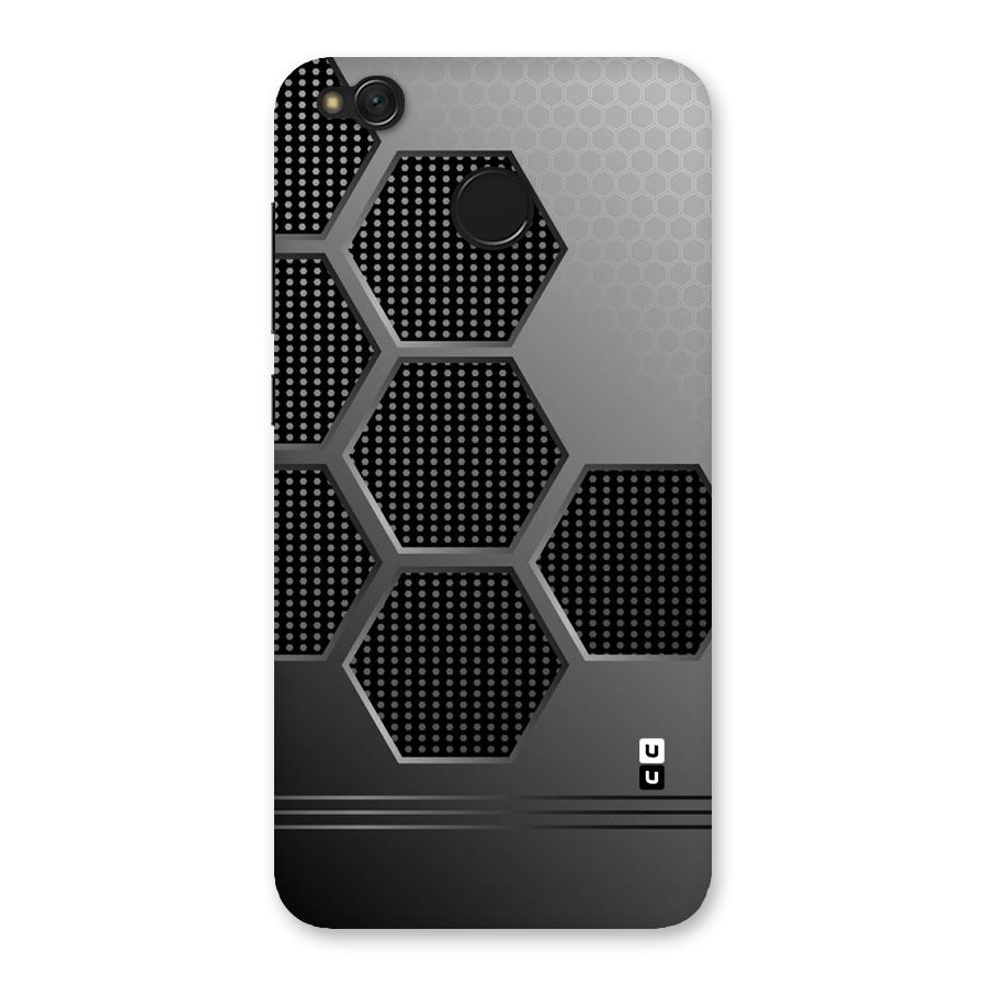 Grey Black Hexa Back Case for Redmi 4