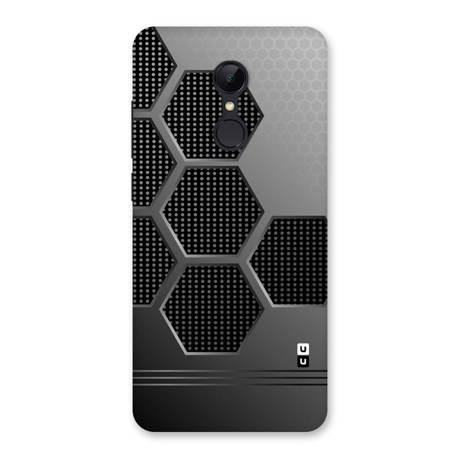 Grey Black Hexa Back Case for Redmi 5