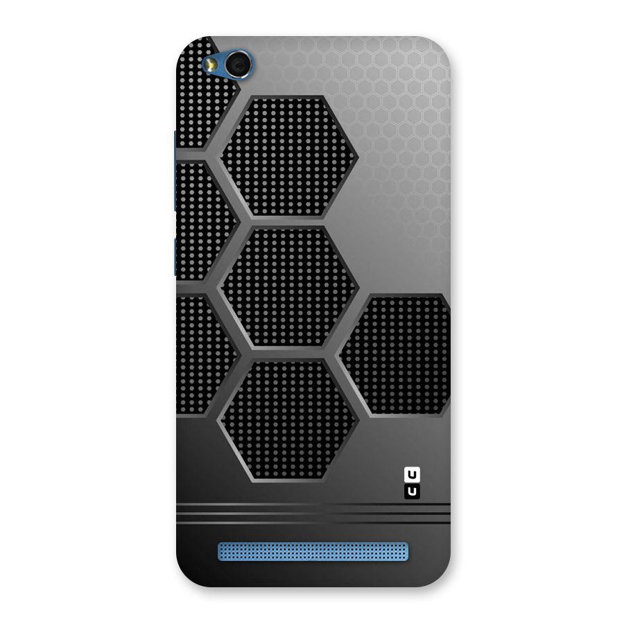Grey Black Hexa Back Case for Redmi 5A