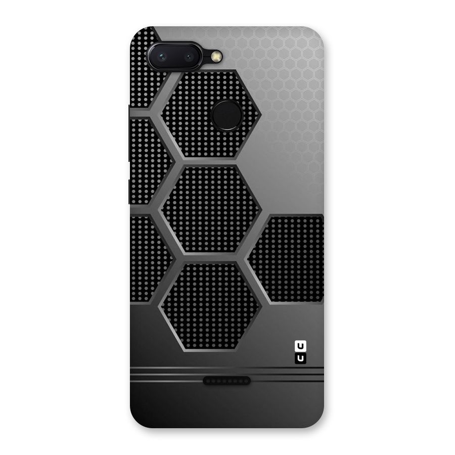 Grey Black Hexa Back Case for Redmi 6