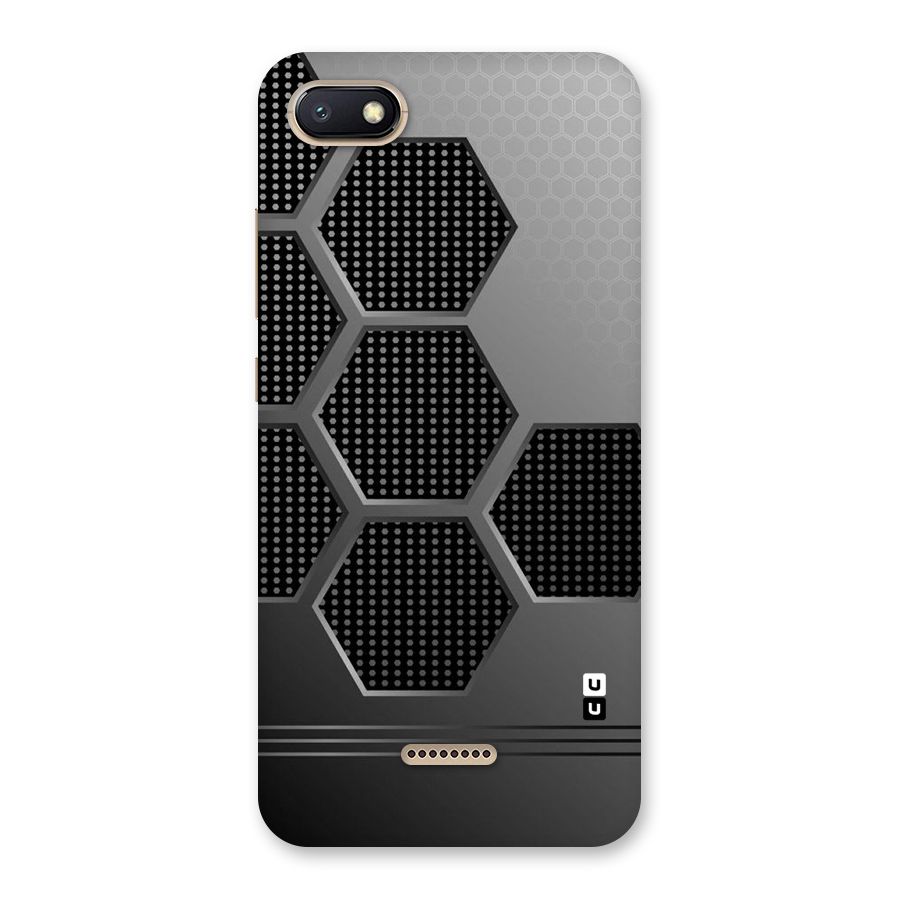 Grey Black Hexa Back Case for Redmi 6A