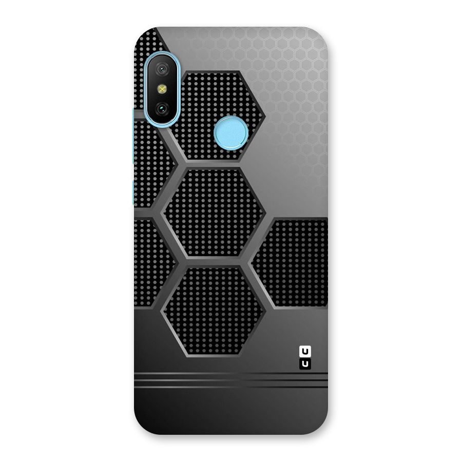 Grey Black Hexa Back Case for Redmi 6 Pro