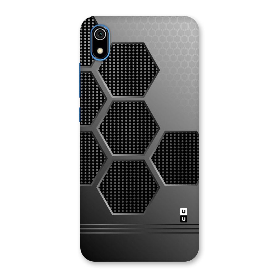 Grey Black Hexa Back Case for Redmi 7A