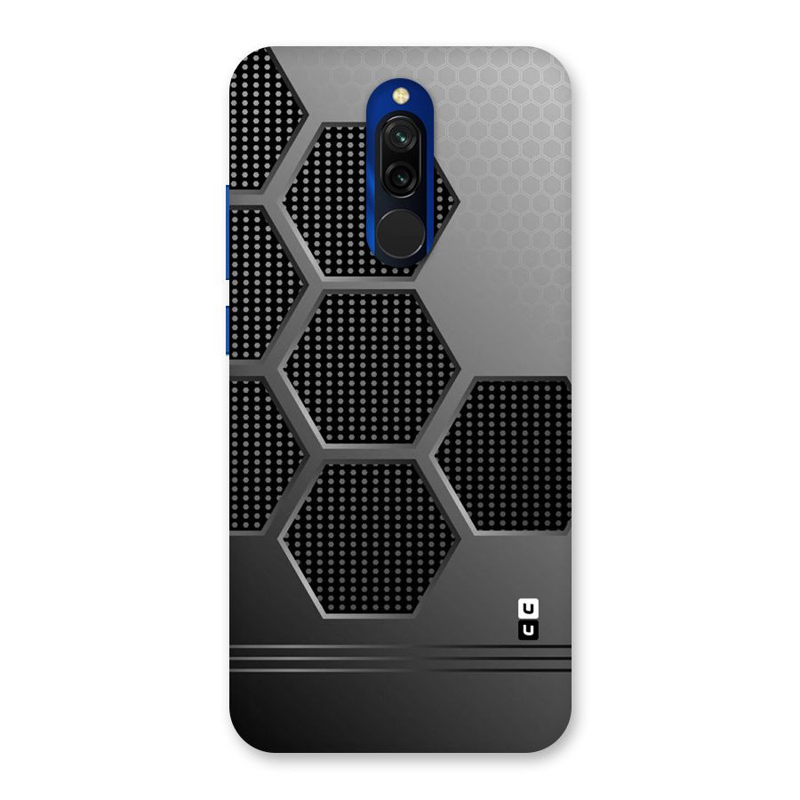 Grey Black Hexa Back Case for Redmi 8