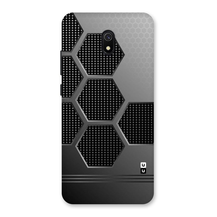 Grey Black Hexa Back Case for Redmi 8A