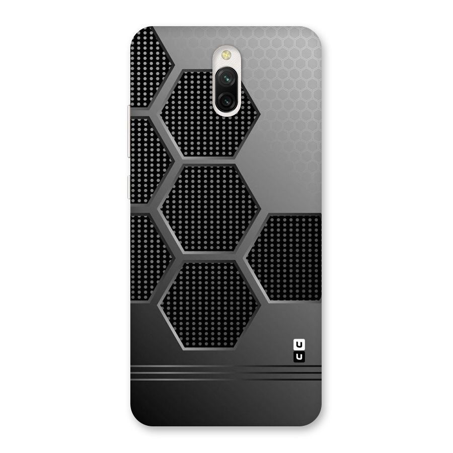 Grey Black Hexa Back Case for Redmi 8A Dual