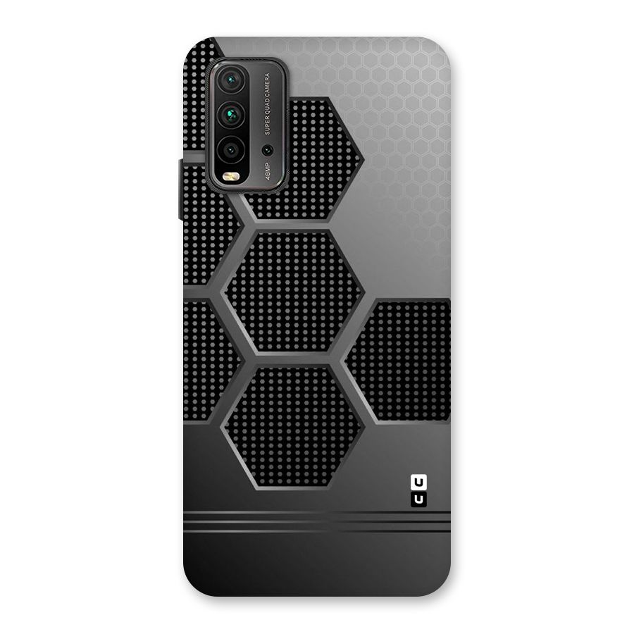 Grey Black Hexa Back Case for Redmi 9 Power