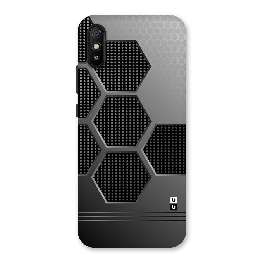 Grey Black Hexa Back Case for Redmi 9i
