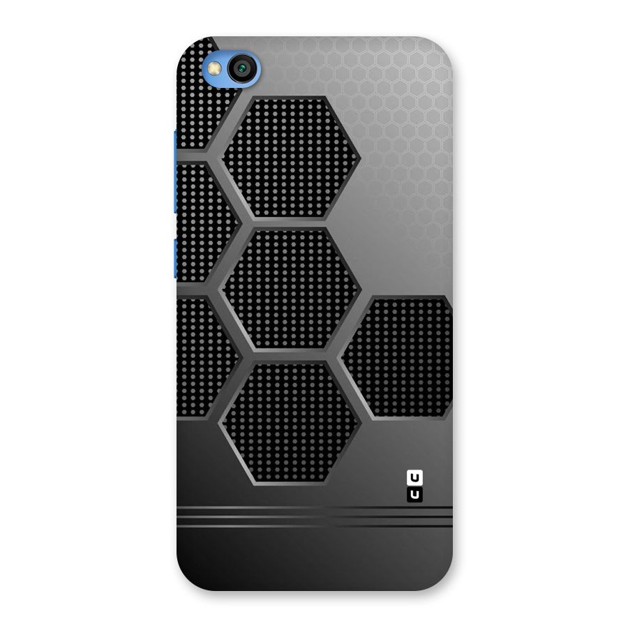 Grey Black Hexa Back Case for Redmi Go