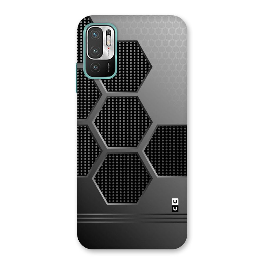 Grey Black Hexa Back Case for Redmi Note 10T 5G