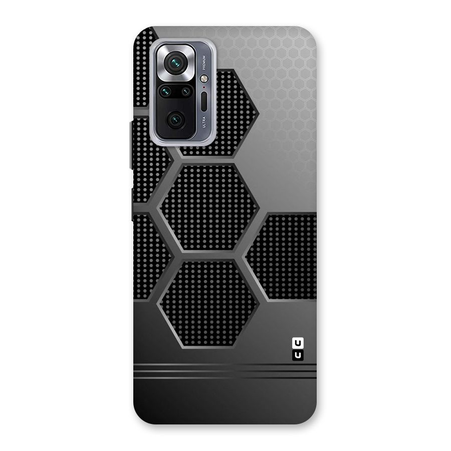 Grey Black Hexa Back Case for Redmi Note 10 Pro Max