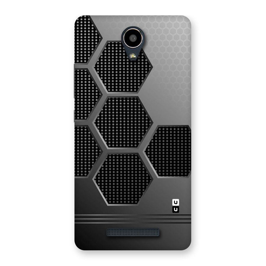 Grey Black Hexa Back Case for Redmi Note 2