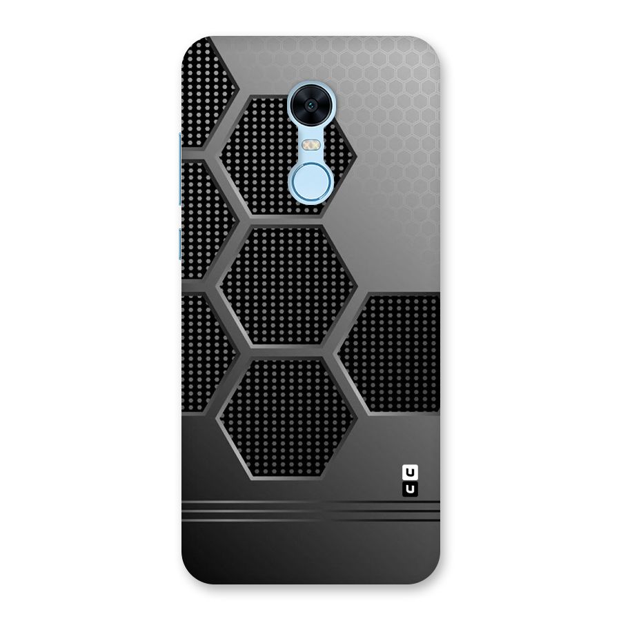 Grey Black Hexa Back Case for Redmi Note 5