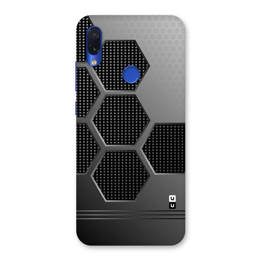 Grey Black Hexa Back Case for Redmi Note 7