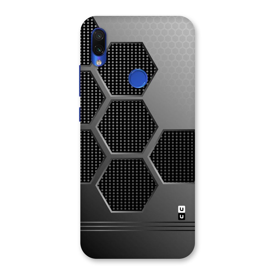 Grey Black Hexa Back Case for Redmi Note 7S