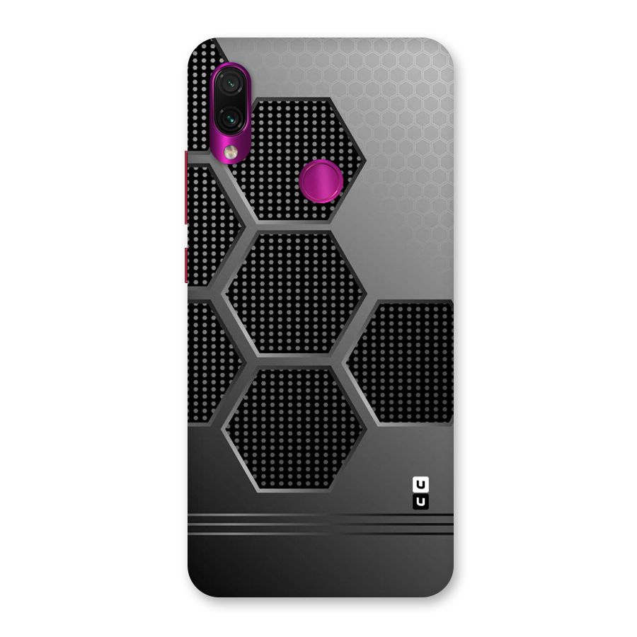Grey Black Hexa Back Case for Redmi Note 7 Pro
