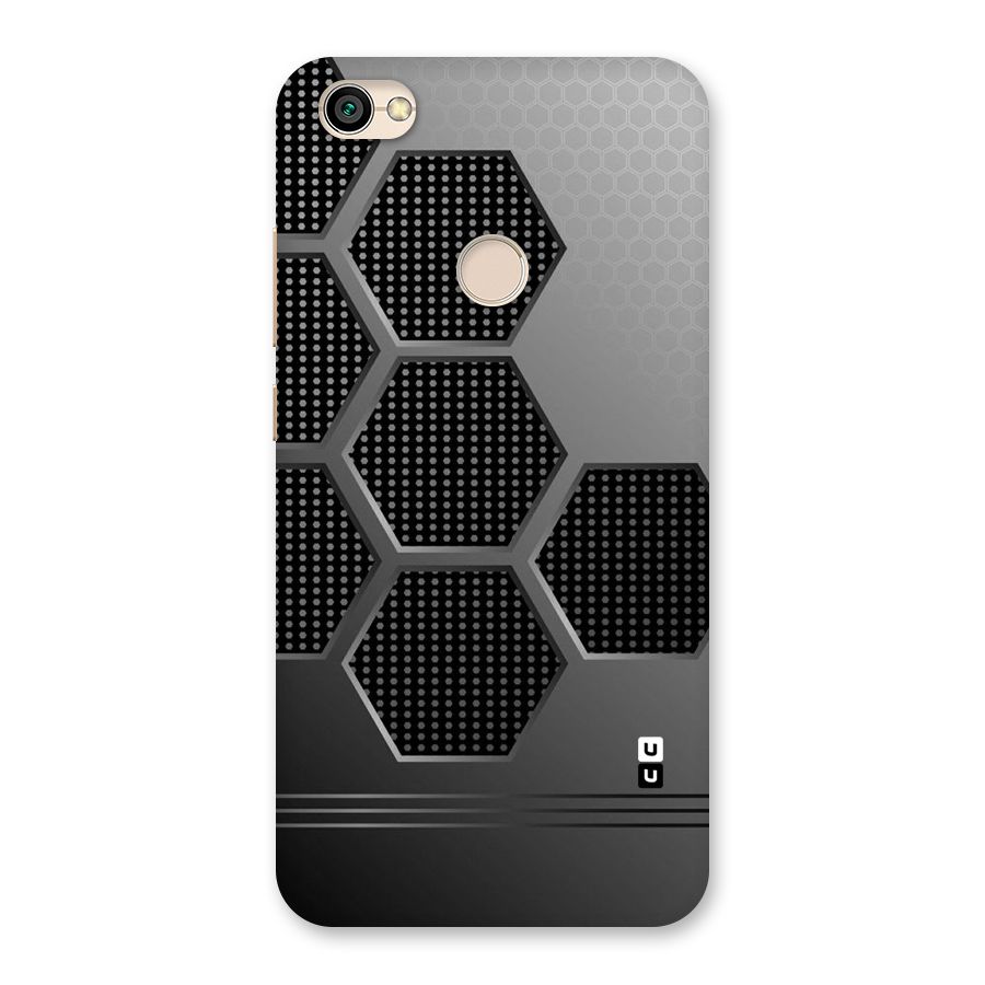 Grey Black Hexa Back Case for Redmi Y1 2017