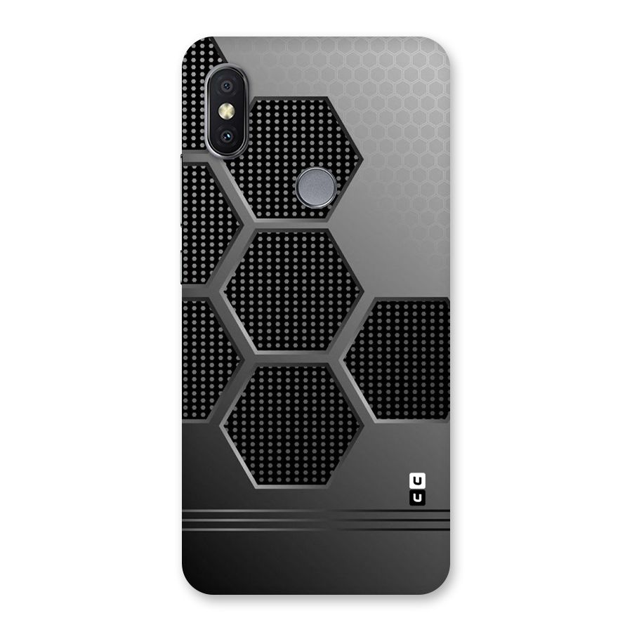 Grey Black Hexa Back Case for Redmi Y2
