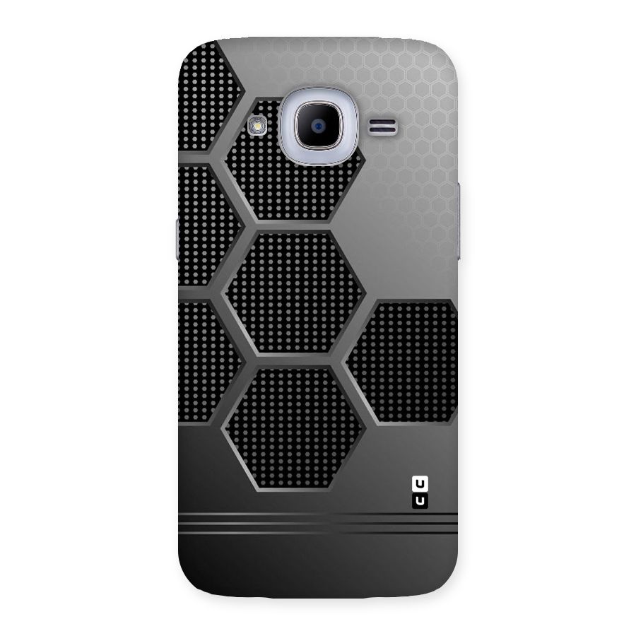 Grey Black Hexa Back Case for Samsung Galaxy J2 Pro