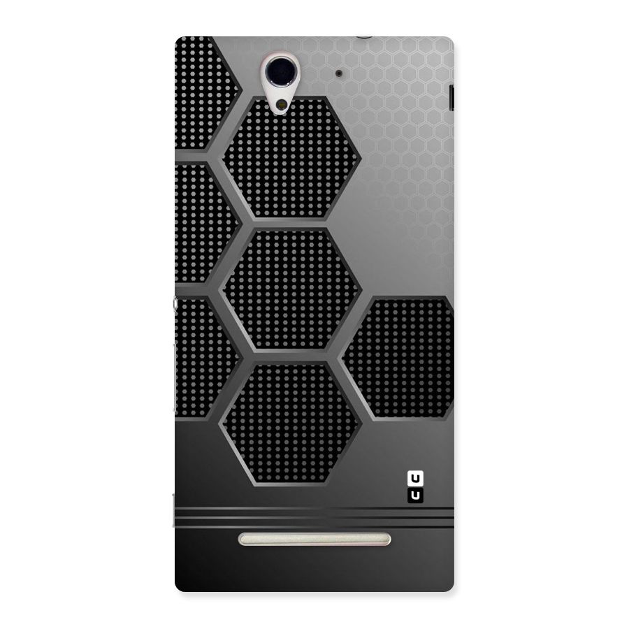 Grey Black Hexa Back Case for Sony Xperia C3