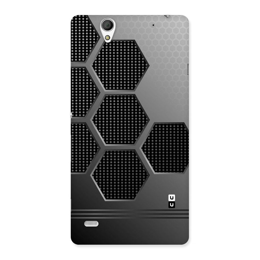 Grey Black Hexa Back Case for Sony Xperia C4