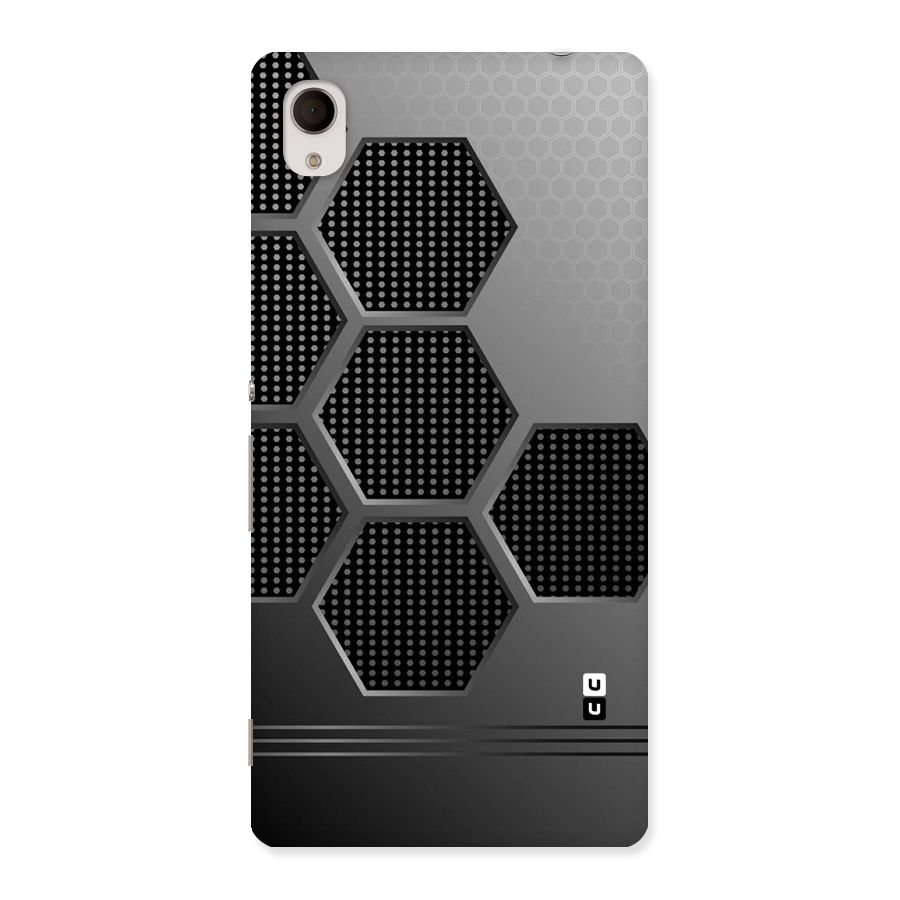 Grey Black Hexa Back Case for Sony Xperia M4