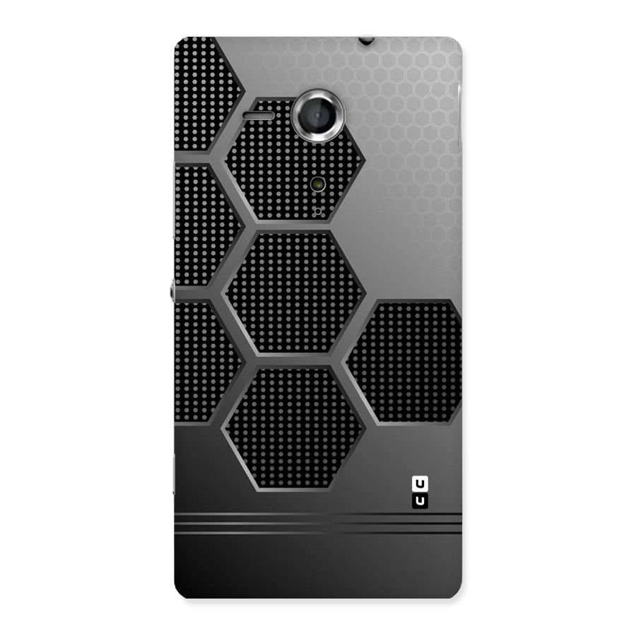 Grey Black Hexa Back Case for Sony Xperia SP