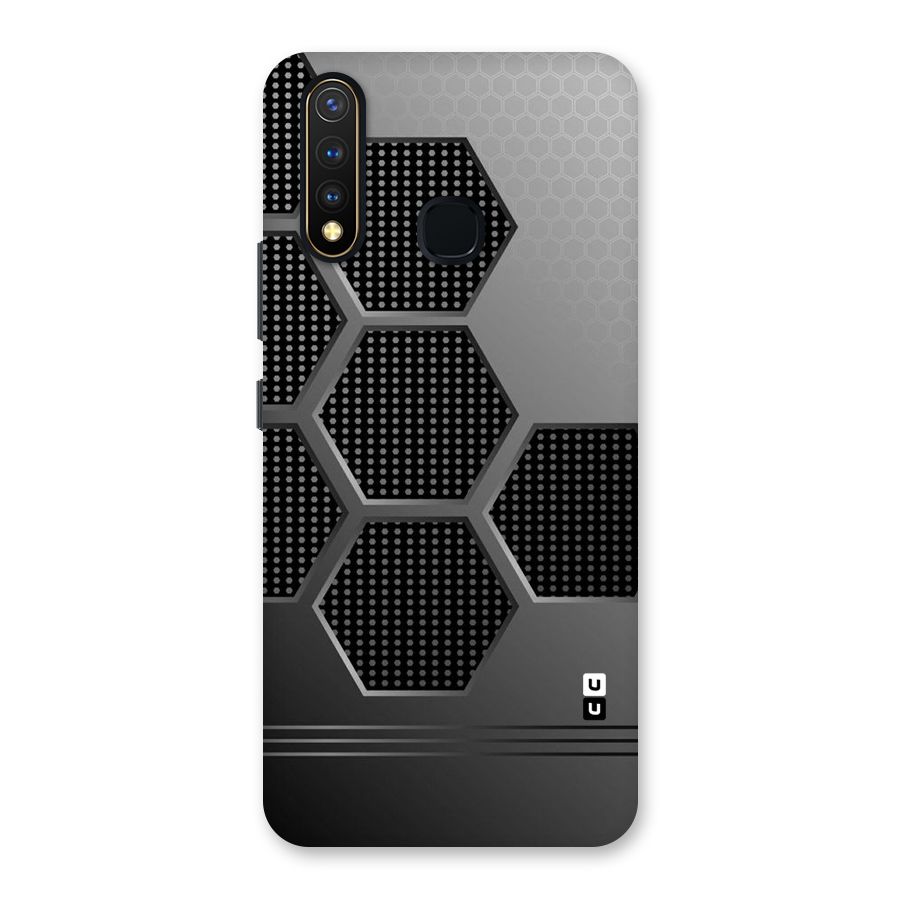 Grey Black Hexa Back Case for Vivo U20