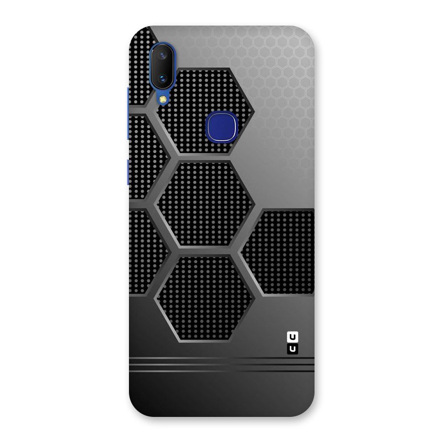 Grey Black Hexa Back Case for Vivo V11