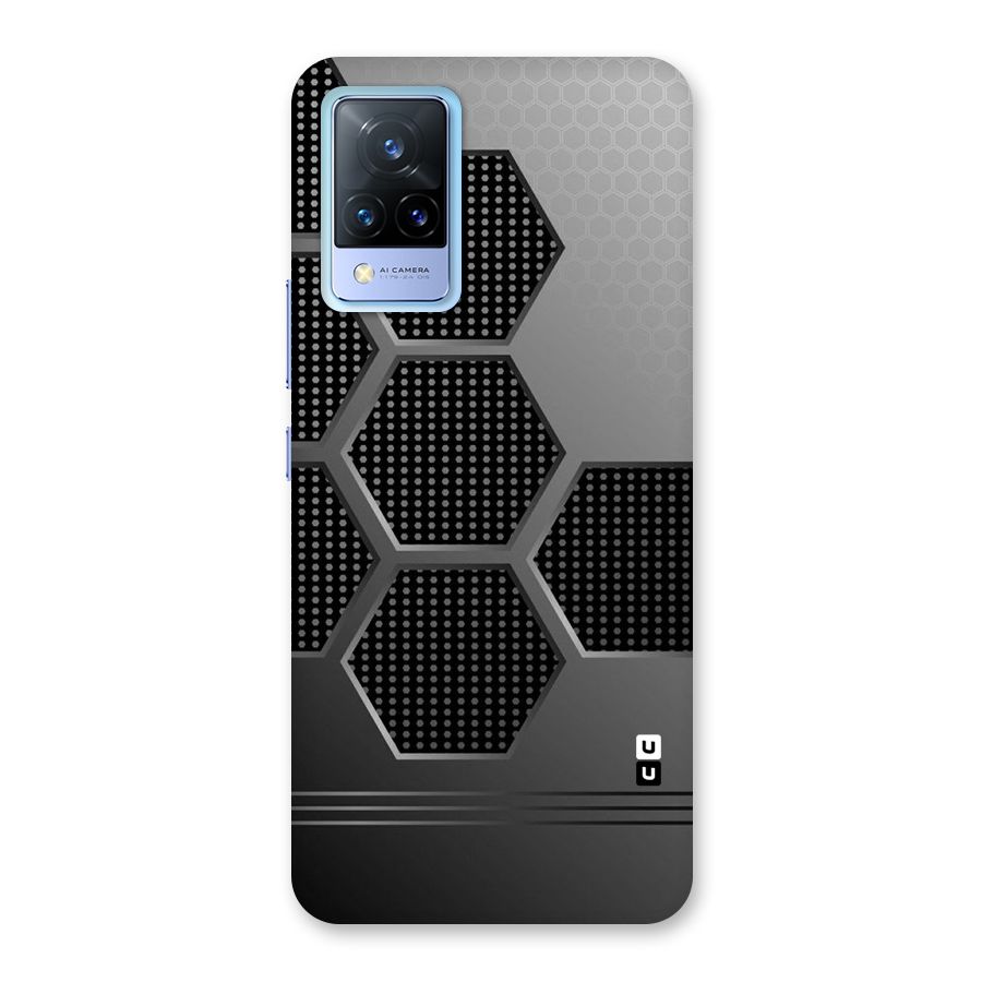 Grey Black Hexa Back Case for Vivo V21 5G