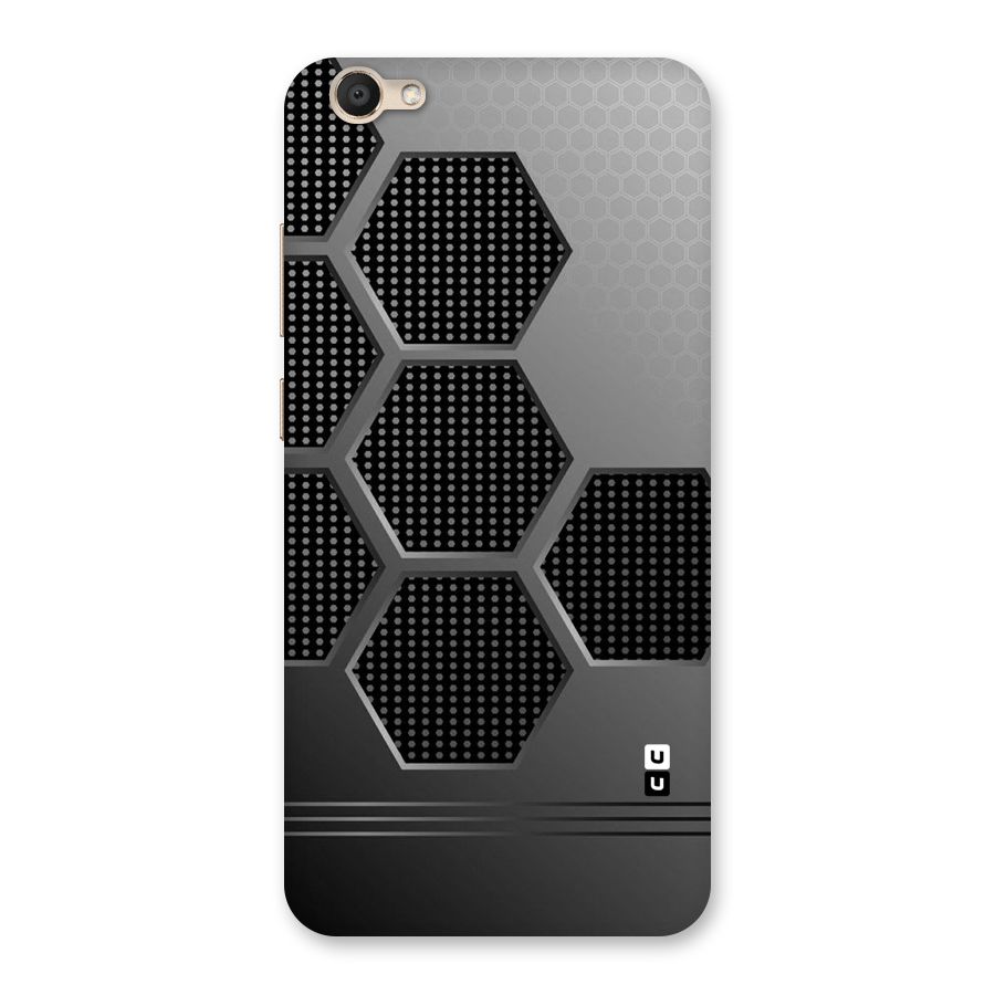Grey Black Hexa Back Case for Vivo V5