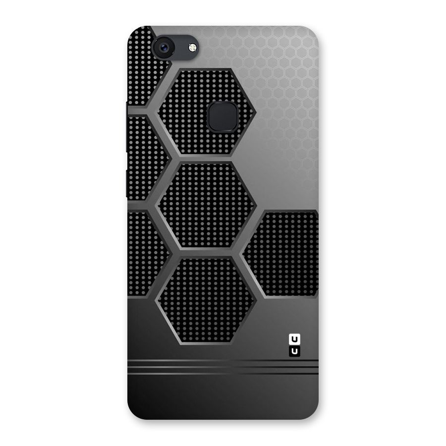 Grey Black Hexa Back Case for Vivo V7 Plus
