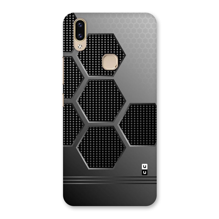 Grey Black Hexa Back Case for Vivo V9 Youth