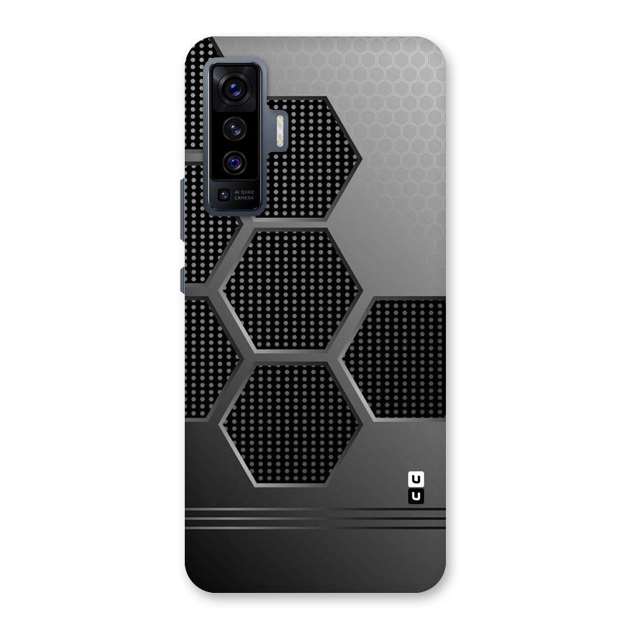 Grey Black Hexa Back Case for Vivo X50