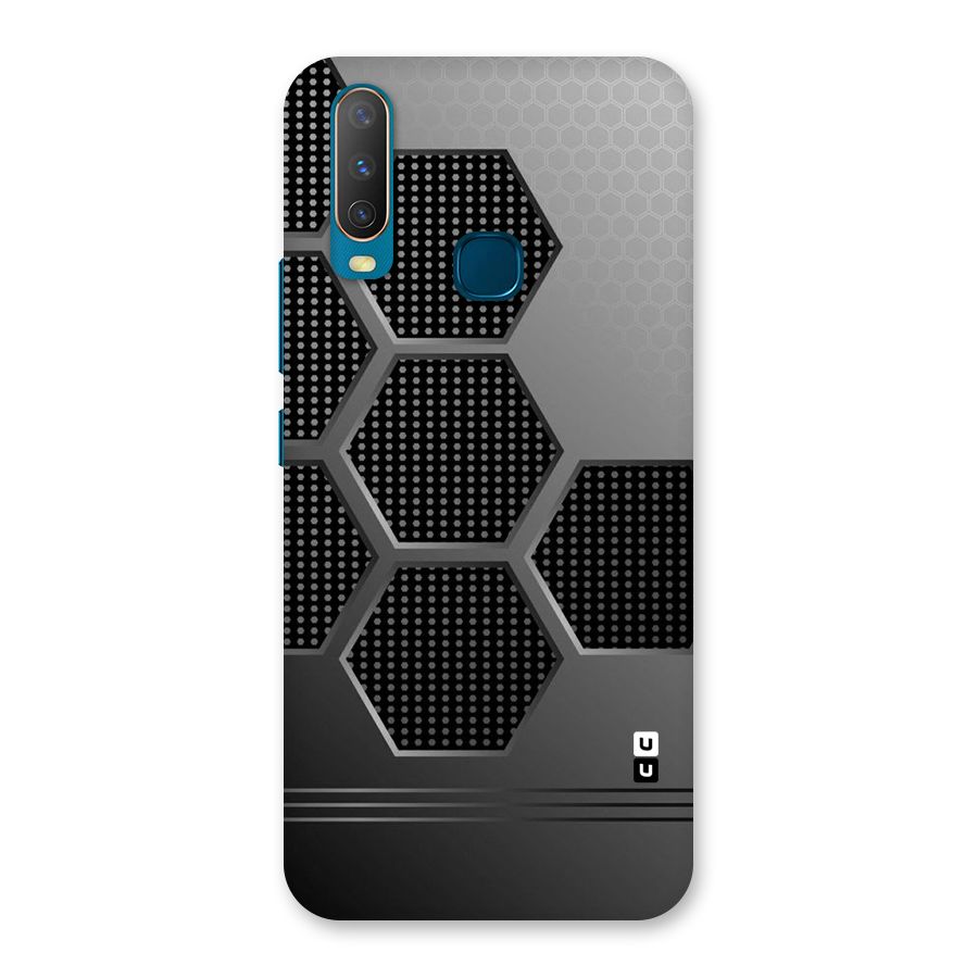 Grey Black Hexa Back Case for Vivo Y12