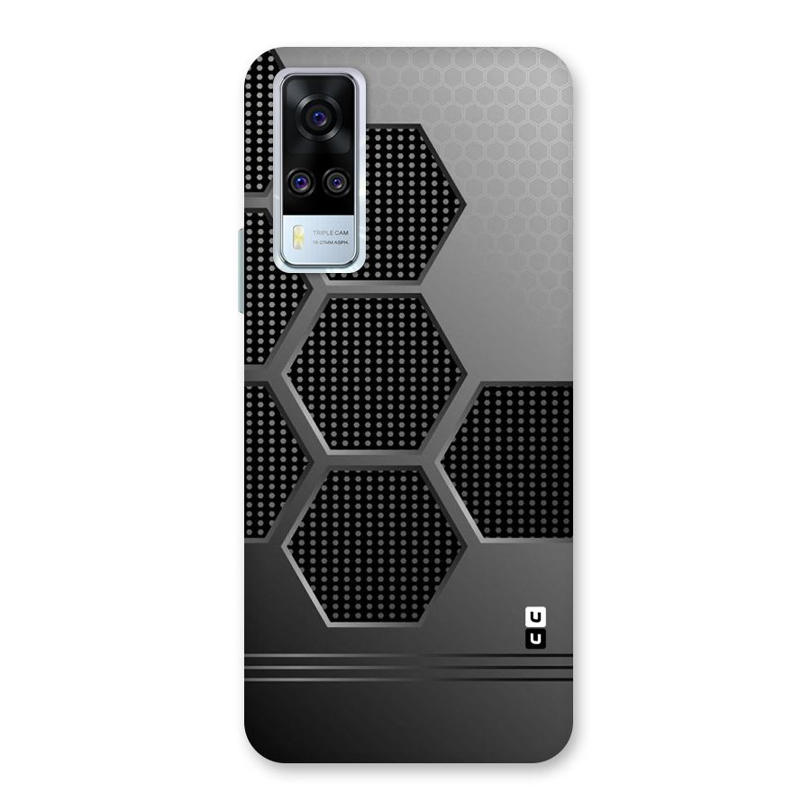 Grey Black Hexa Back Case for Vivo Y51A