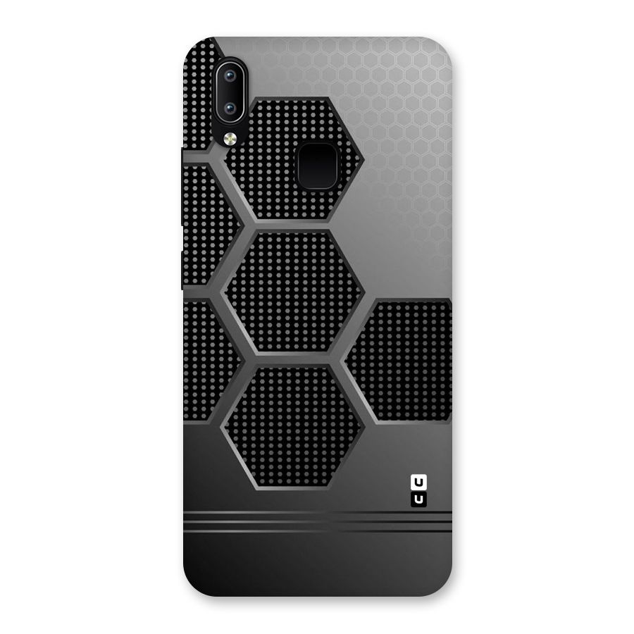 Grey Black Hexa Back Case for Vivo Y93