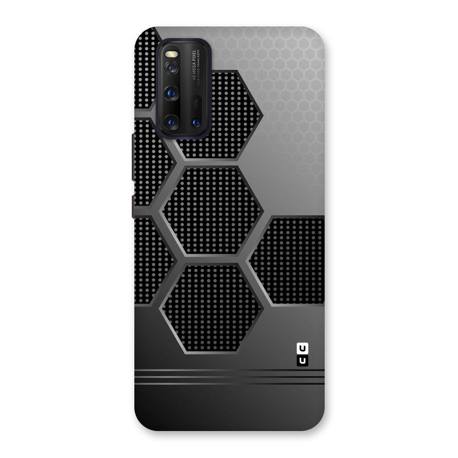 Grey Black Hexa Back Case for Vivo iQOO 3