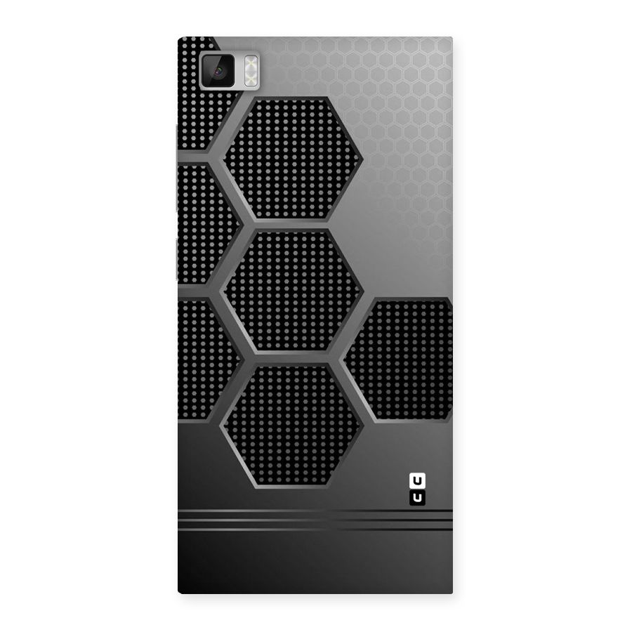 Grey Black Hexa Back Case for Xiaomi Mi3