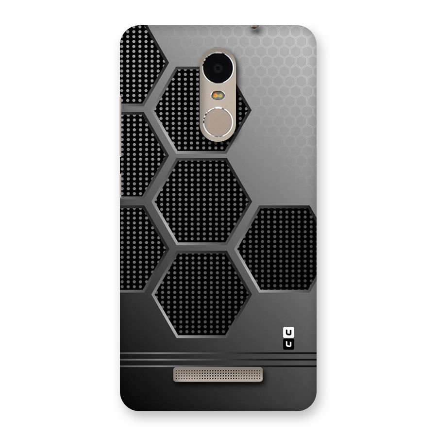 Grey Black Hexa Back Case for Xiaomi Redmi Note 3