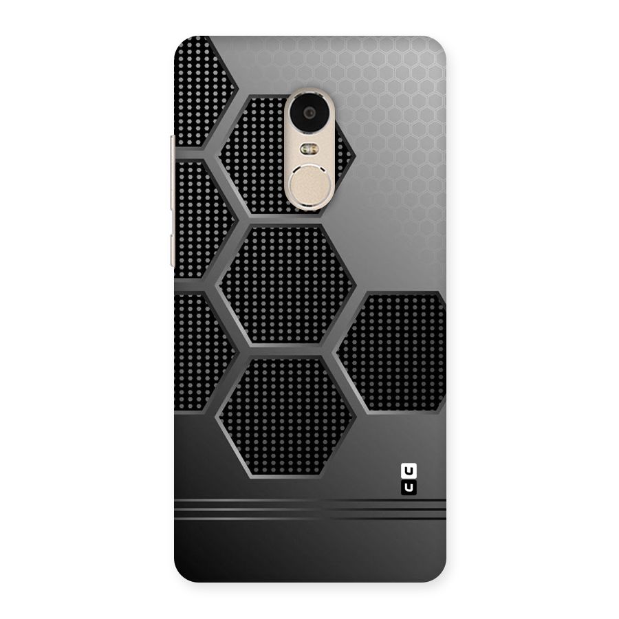 Grey Black Hexa Back Case for Xiaomi Redmi Note 4