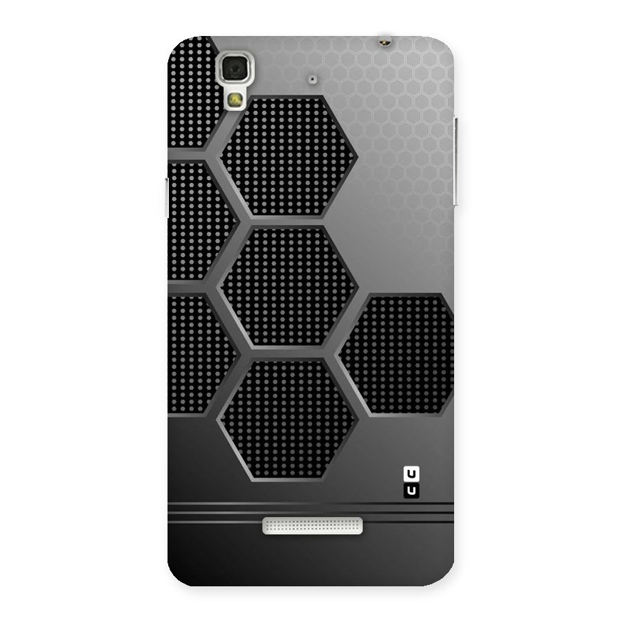 Grey Black Hexa Back Case for YU Yureka Plus
