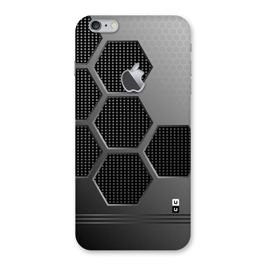 Grey Black Hexa Back Case for iPhone 6 Plus 6S Plus Logo Cut