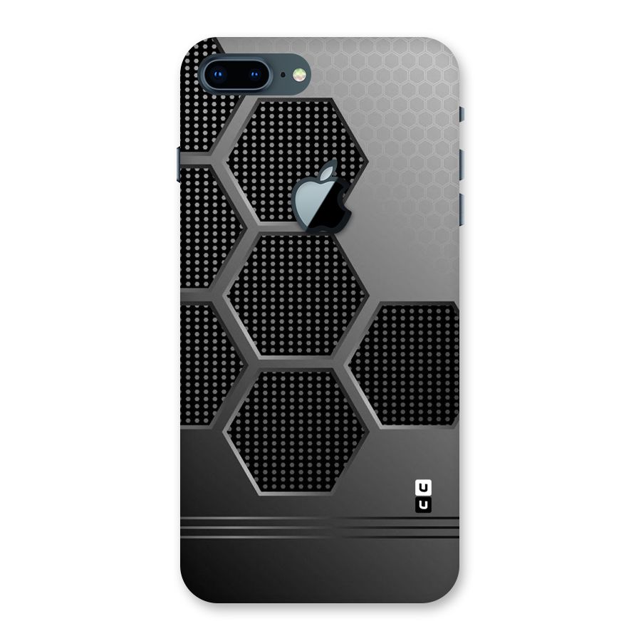 Grey Black Hexa Back Case for iPhone 7 Plus Apple Cut