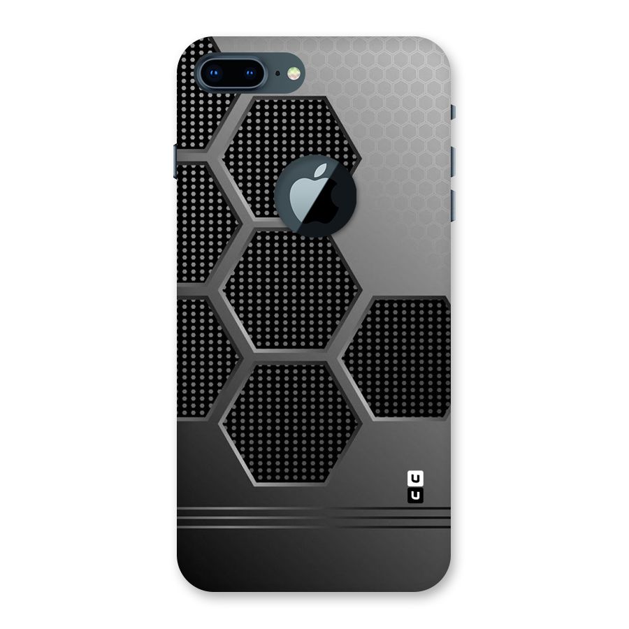 Grey Black Hexa Back Case for iPhone 7 Plus Logo Cut