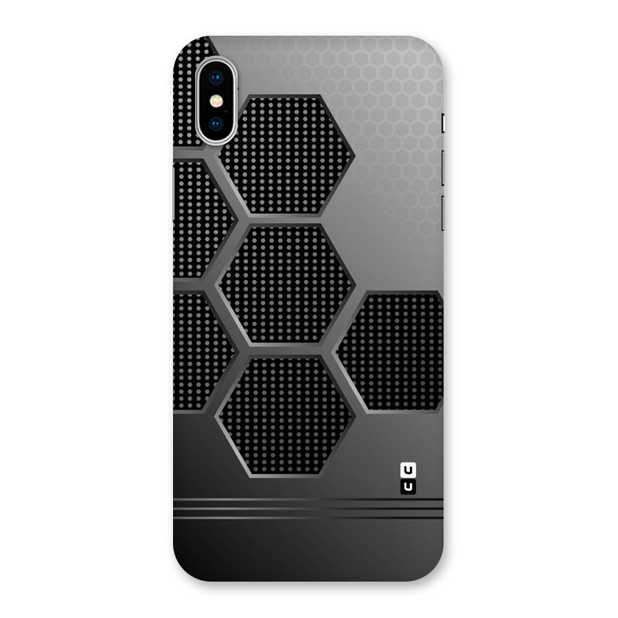 Grey Black Hexa Back Case for iPhone X