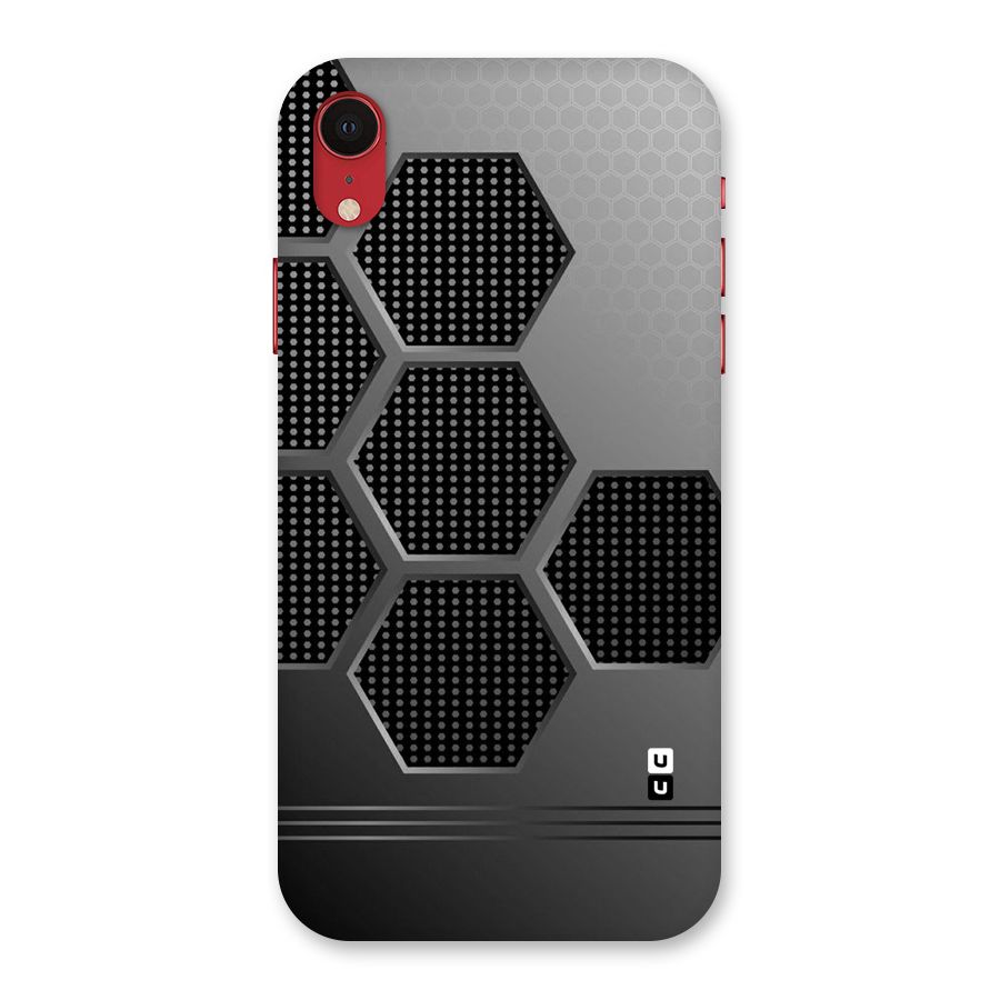 Grey Black Hexa Back Case for iPhone XR