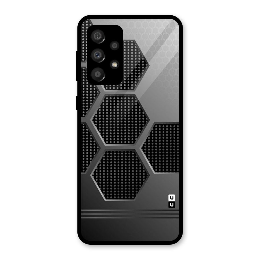 Grey Black Hexa Glass Back Case for Galaxy A32