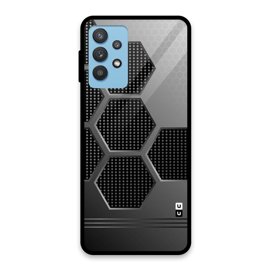 Grey Black Hexa Glass Back Case for Galaxy M32 5G